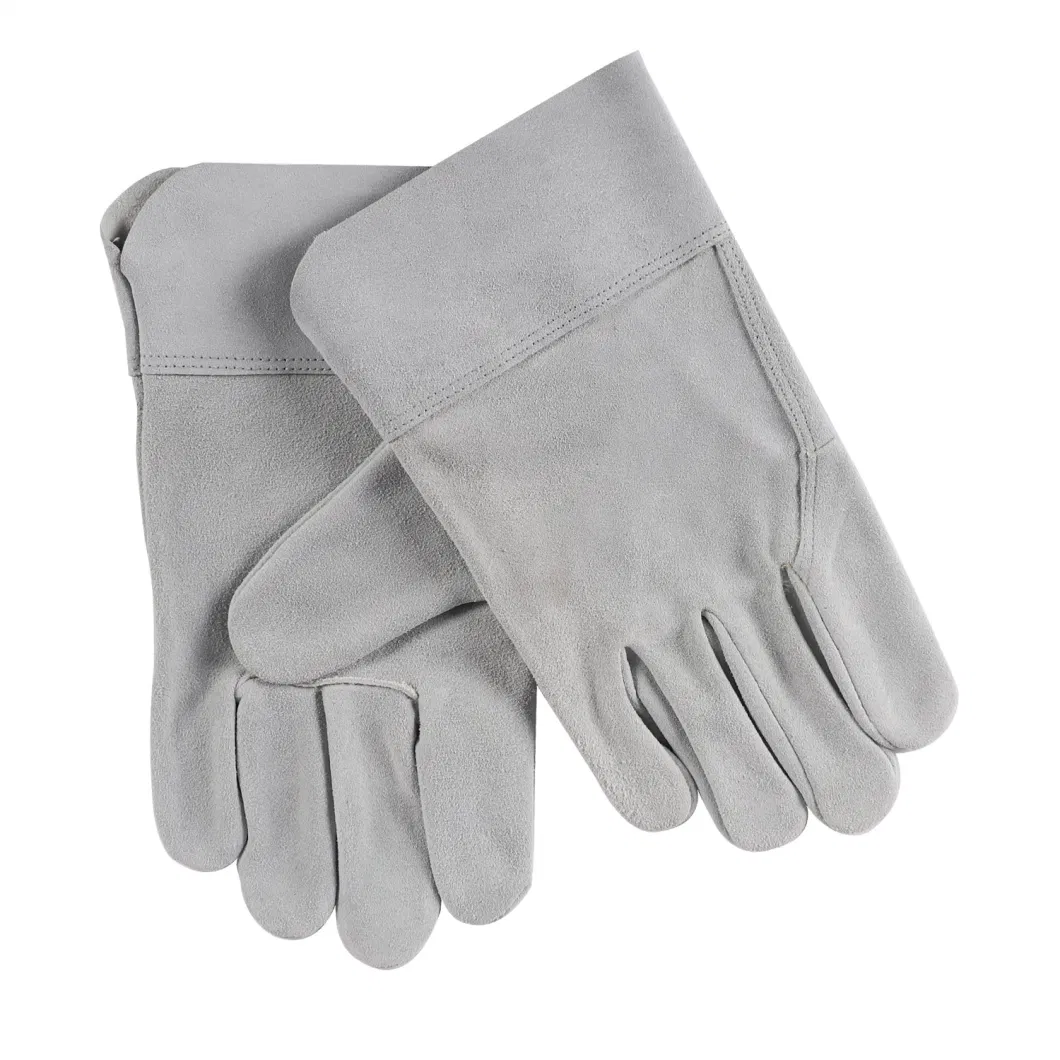 Garden Pruning Leather Safety Work Gloves Mechanic Welding Heat-Resistant